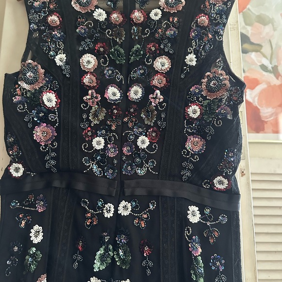 Needle & Thread Black and Pink Embellished Midi Dress - Picture 8 of 10